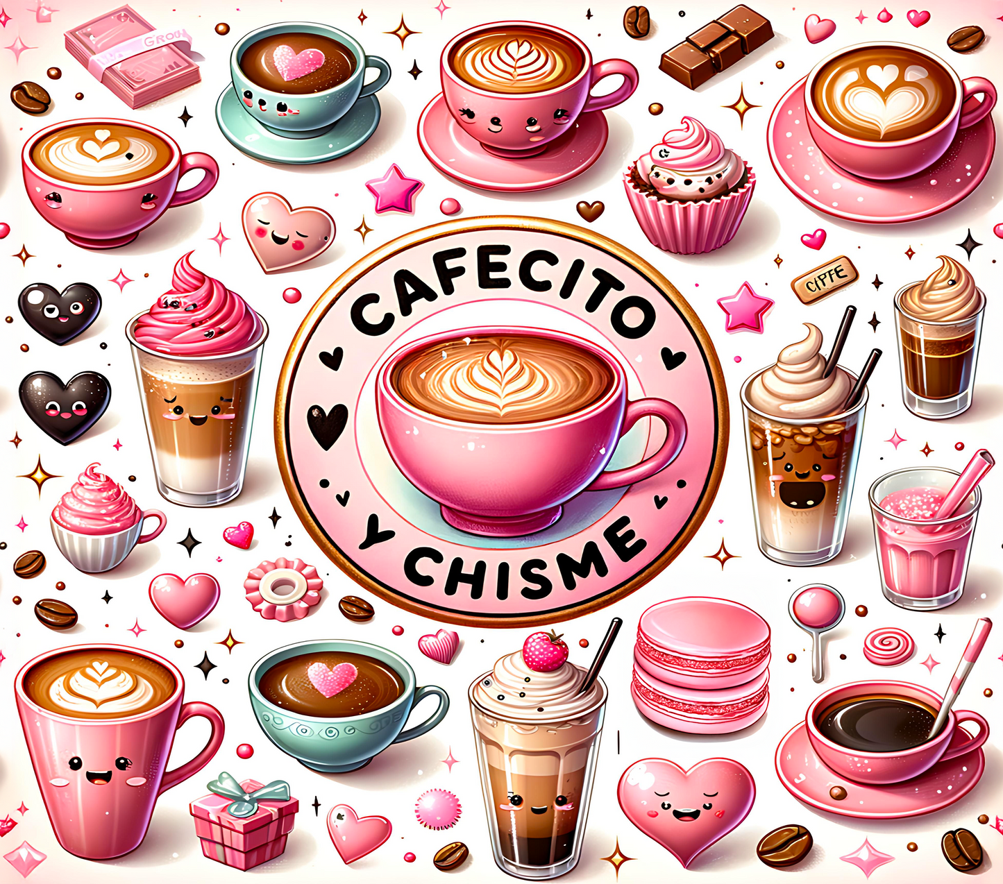Cafecito Y Chisme (Coffee & Gossip) 20oz Stainless Steel Tumbler