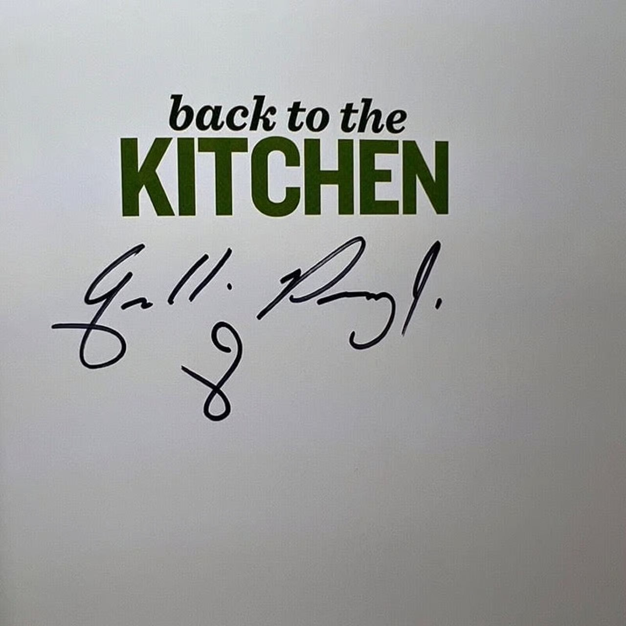 Freddie Prinze Jr. "Back To The Kitchen" Cookbook Autographed 1st Edition