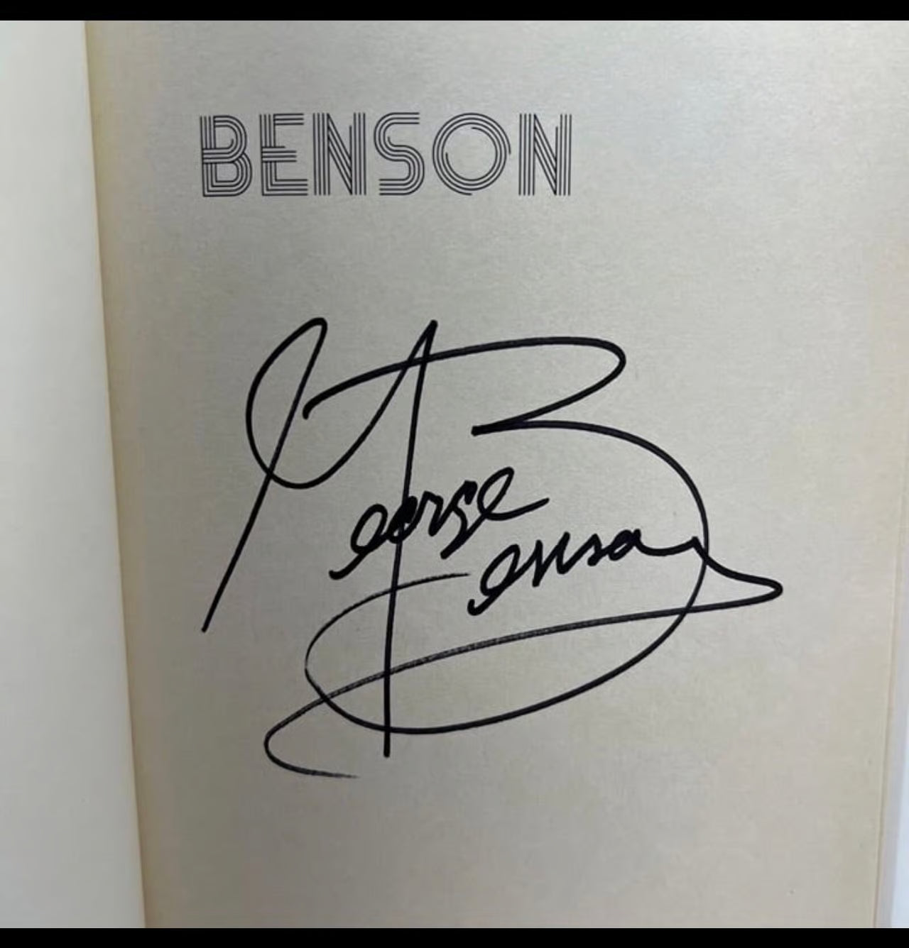 George Benson "Benson The Autobiography" 1st Edition 1st Print Autographed