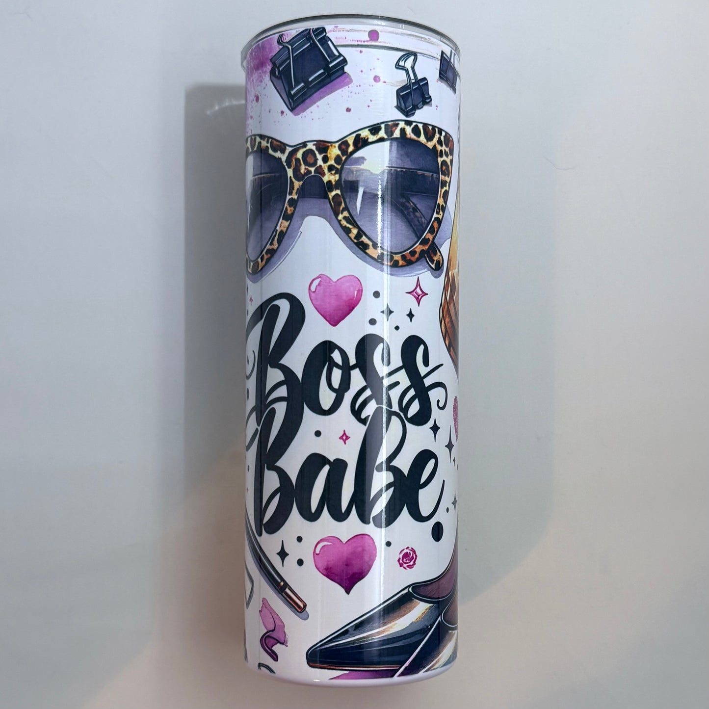 Boss Babe Black With Iced Coffee 20oz Stainless Steel Tumbler