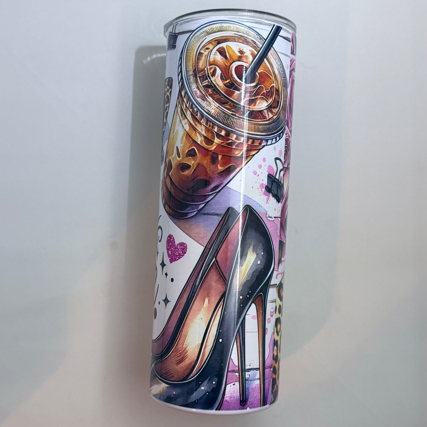 Boss Babe Black With Iced Coffee 20oz Stainless Steel Tumbler
