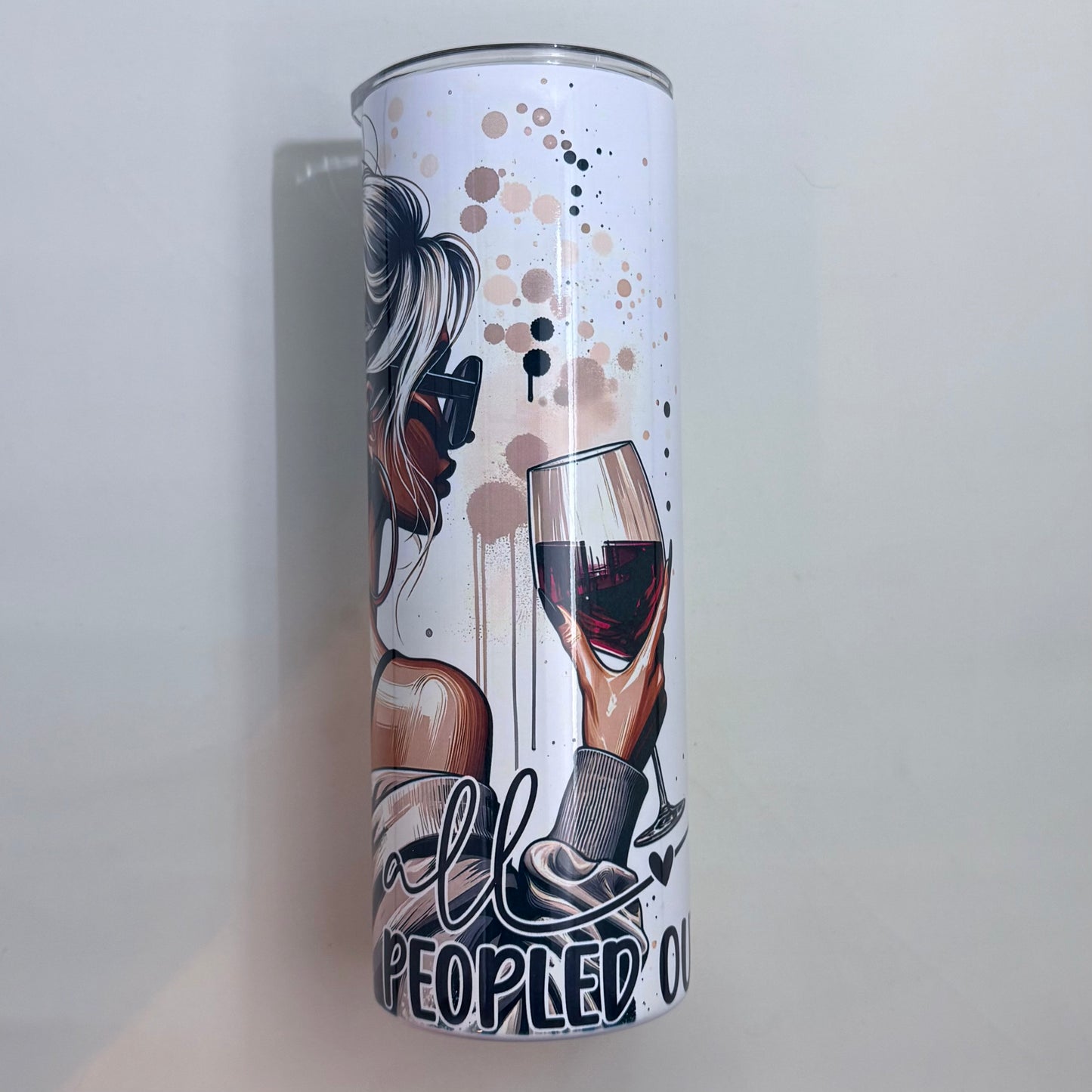 Nope Not Today All Peopled Out 20oz Stainless Steel Tumbler
