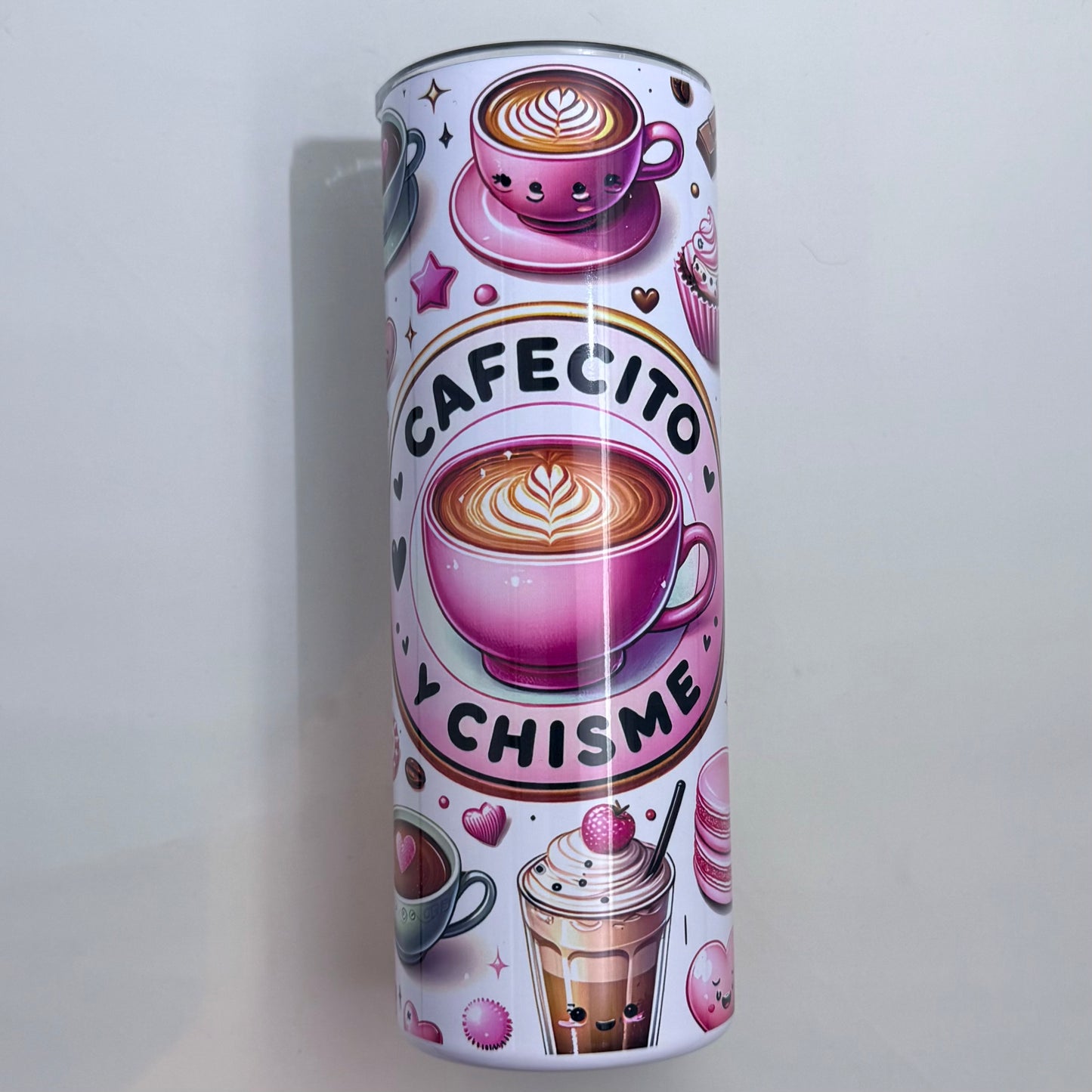 Cafecito Y Chisme (Coffee & Gossip) 20oz Stainless Steel Tumbler