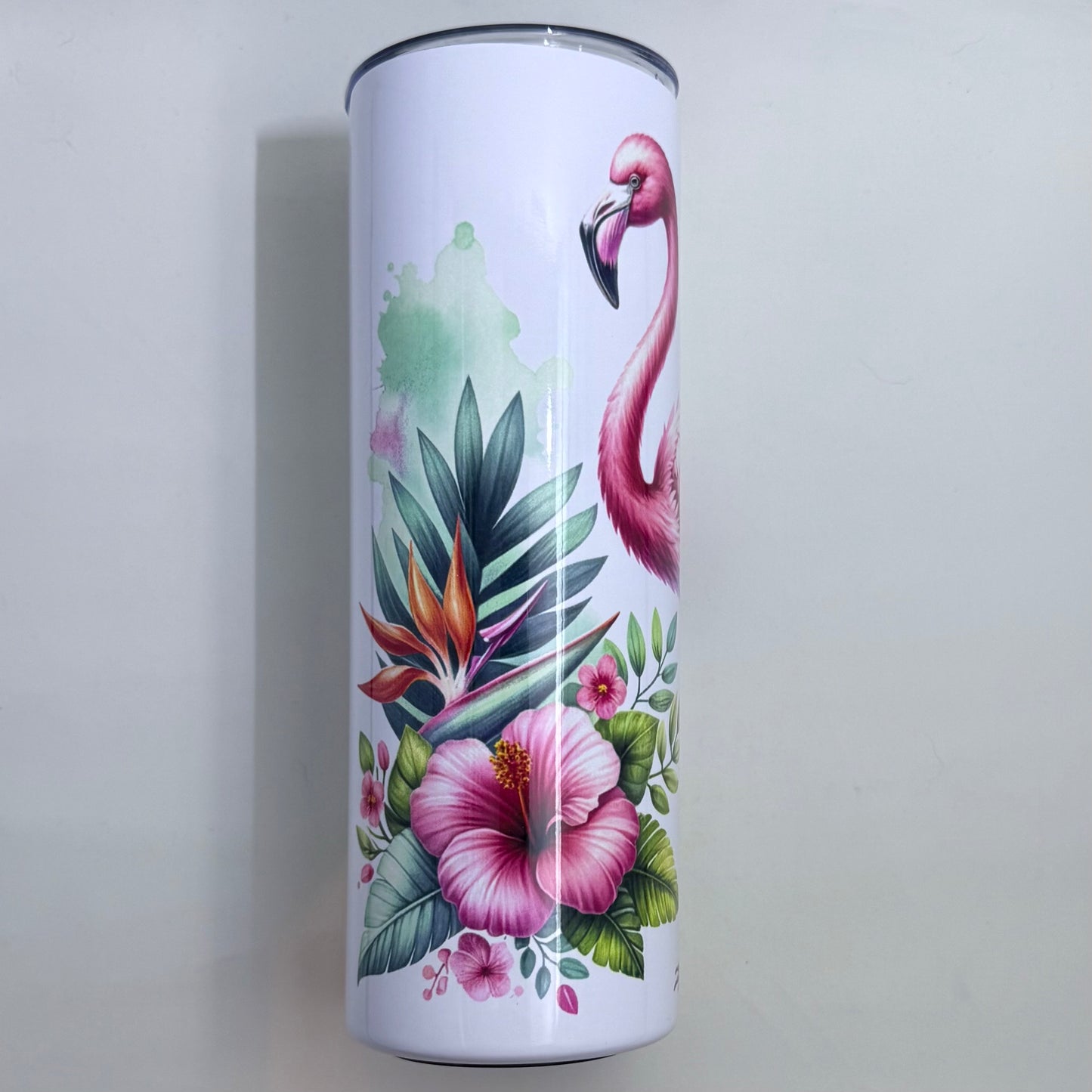 Tropical Pink Flamingo 20oz Stainless Steel Tumbler