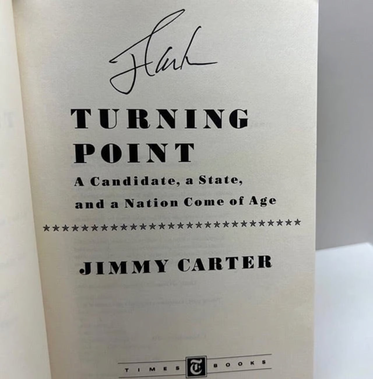 Jimmy Carter "Turning Point" Paperback