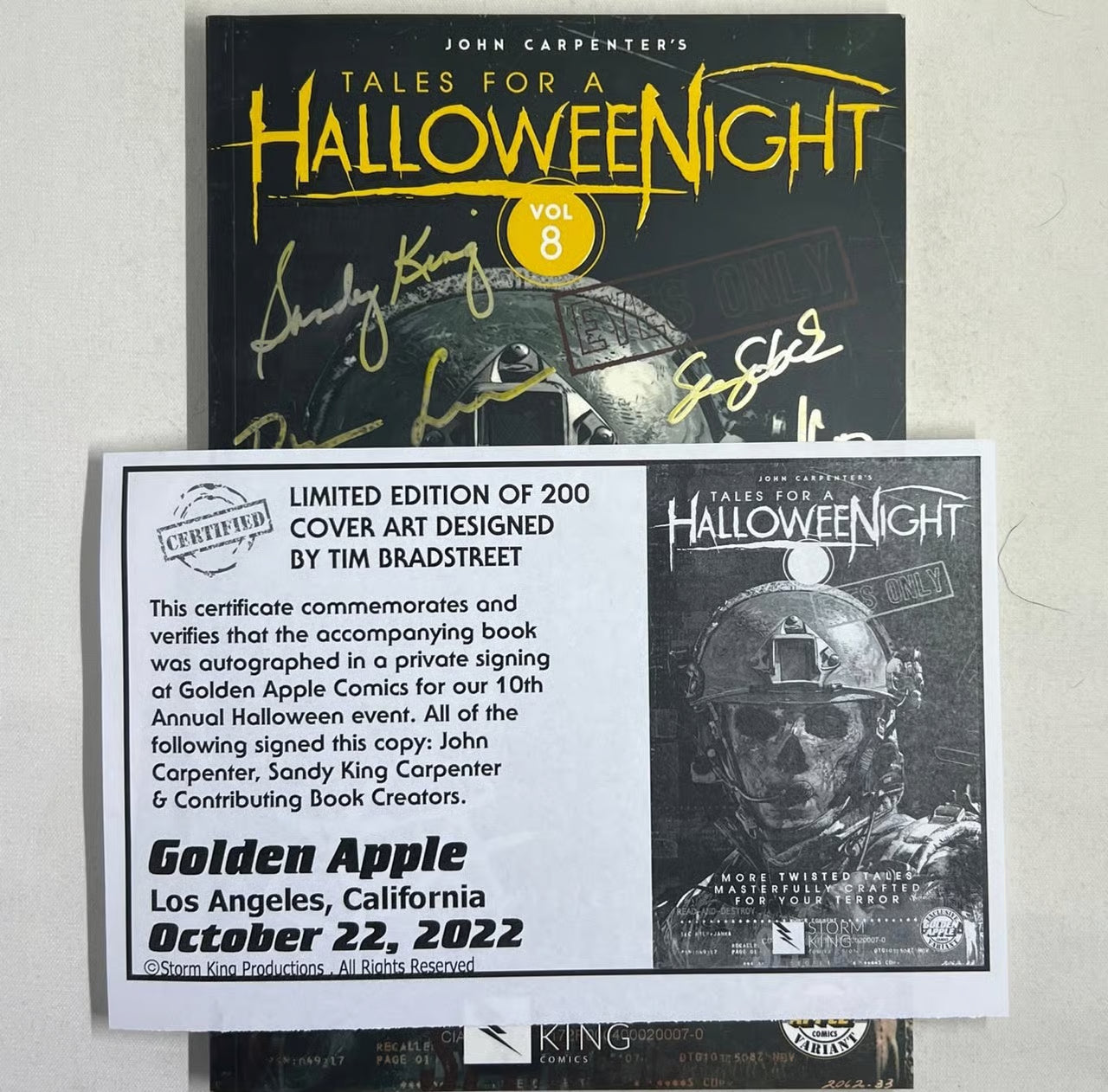 John Carpenter "Tales For Halloweennight Vol. 8" Autographed x8