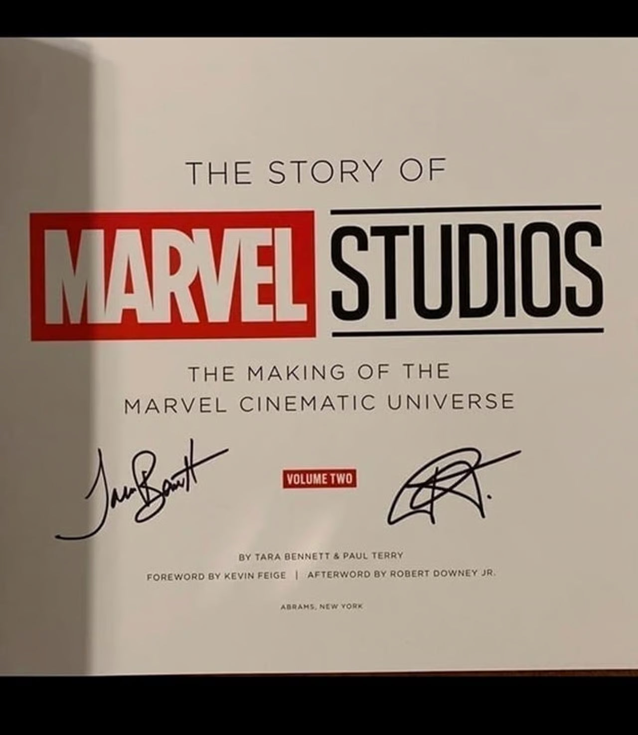 Tara Bennett & Paul Terry "The Story Of Marvel Studios" Autographed
