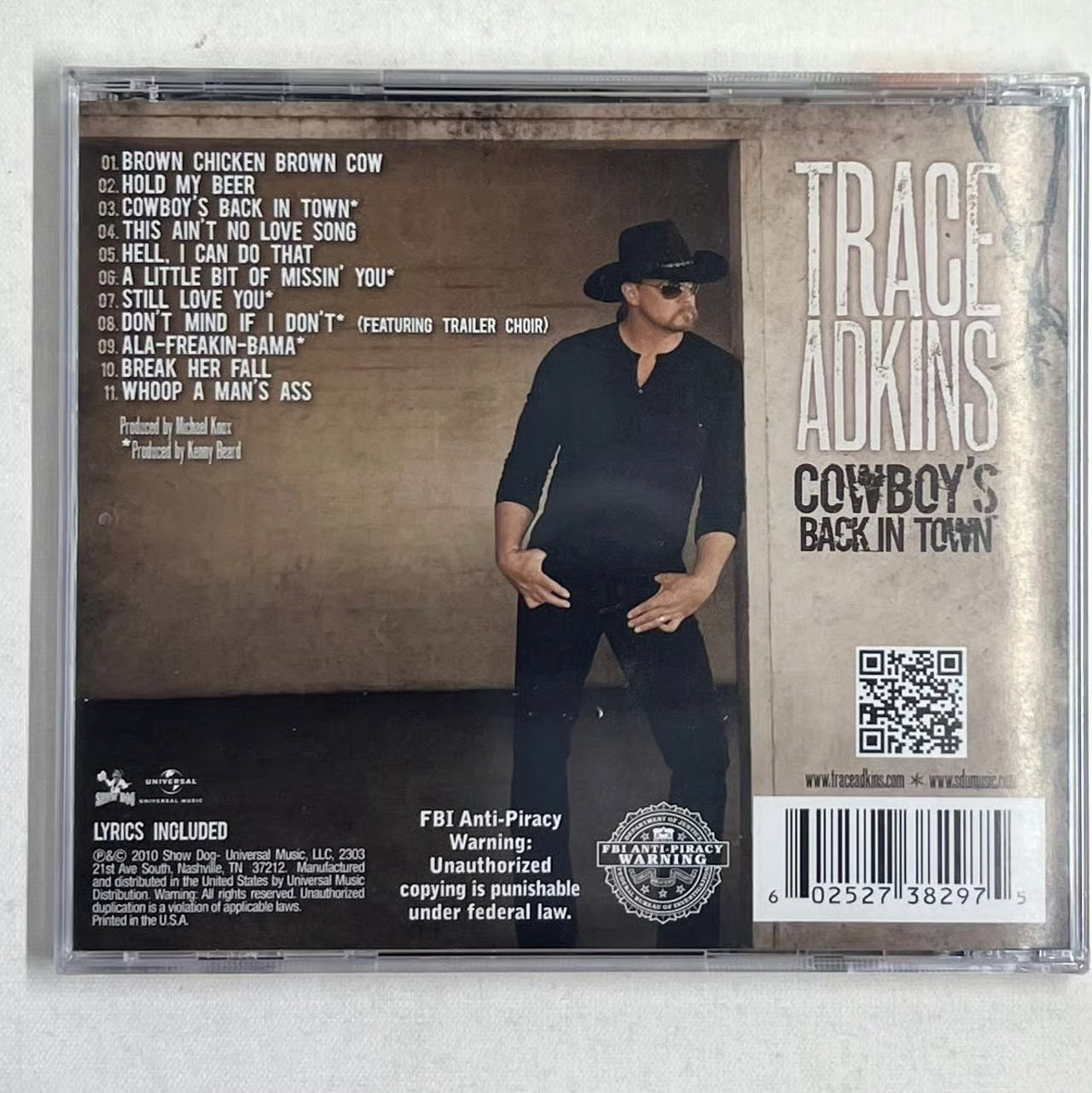 Trace Atkins "Cowboys Back In Town" Autographed CD Booklet With New CD