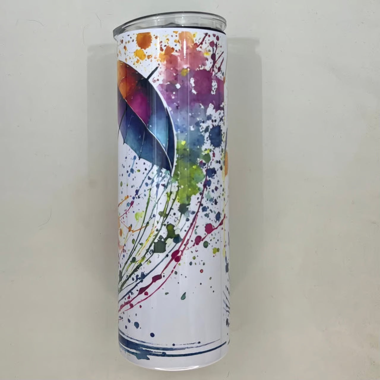 Rainy Day Girl Pink & Yellow 20oz Stainless Steel Tumbler