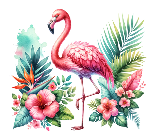 Tropical Pink Flamingo 20oz Stainless Steel Tumbler