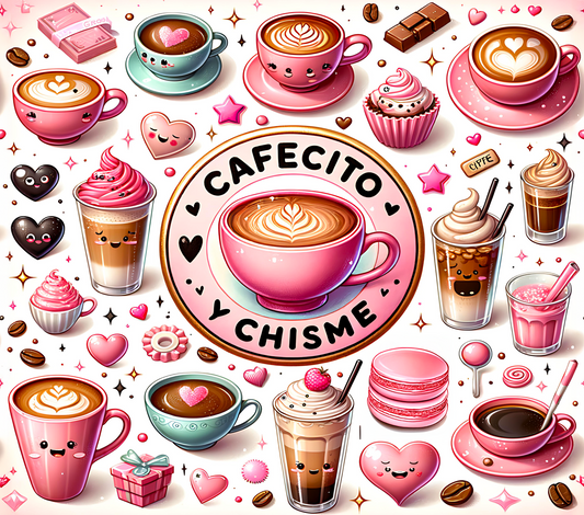 Cafecito Y Chisme (Coffee & Gossip) 20oz Stainless Steel Tumbler