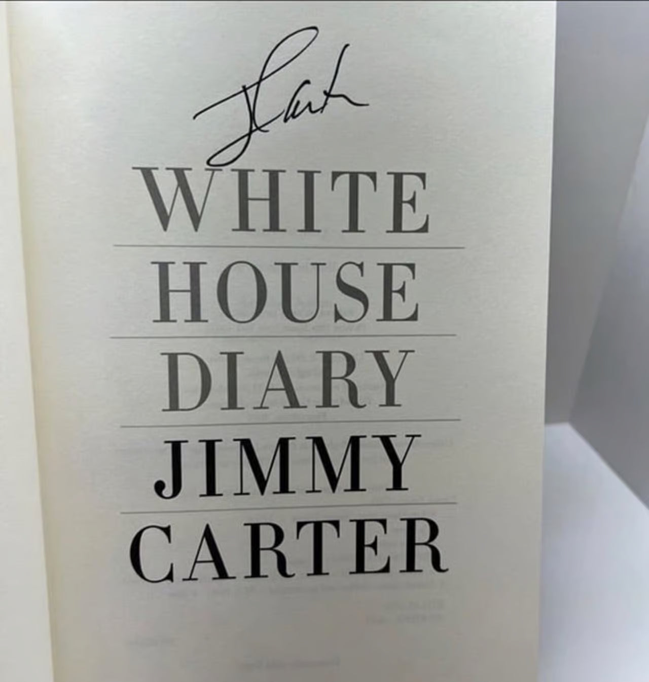 Jimmy Carter "White House Diary" 1st Edition Autographed