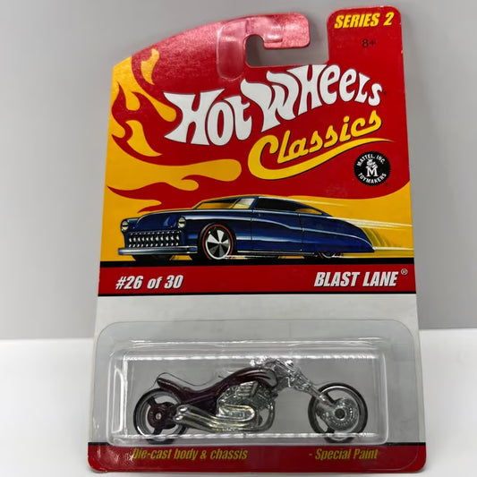 Hot Wheels Classics Blast Lane Motorcycle Purple